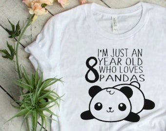 Birthday Girl Who Loves Pandas Shirt Personalized