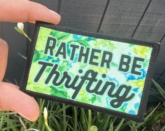 Rather Be Thrifting Floral  Vintage Patch Handmade Iron On
