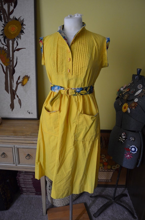 Vintage 1950s Authentic Jonathan Logan Mustard Yel
