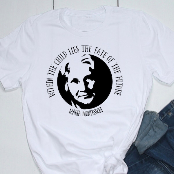 YOUTH Maria Montessori Face Quote Tee