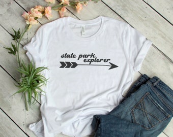 State Park Explorer Nature Tee Unisex Tee Shirt Handmade Outside Hike