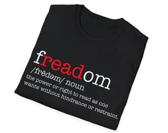 Freadom READ Book Banned Books Unisex Softstyle T-Shirt
