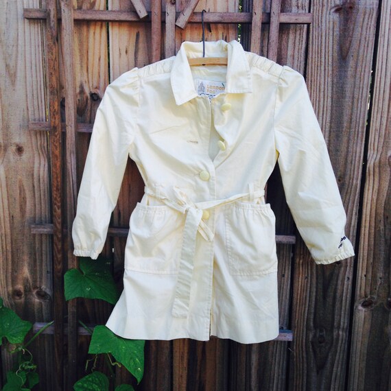 Vintage London Fog Yellow Trench Rain Coat Toddler