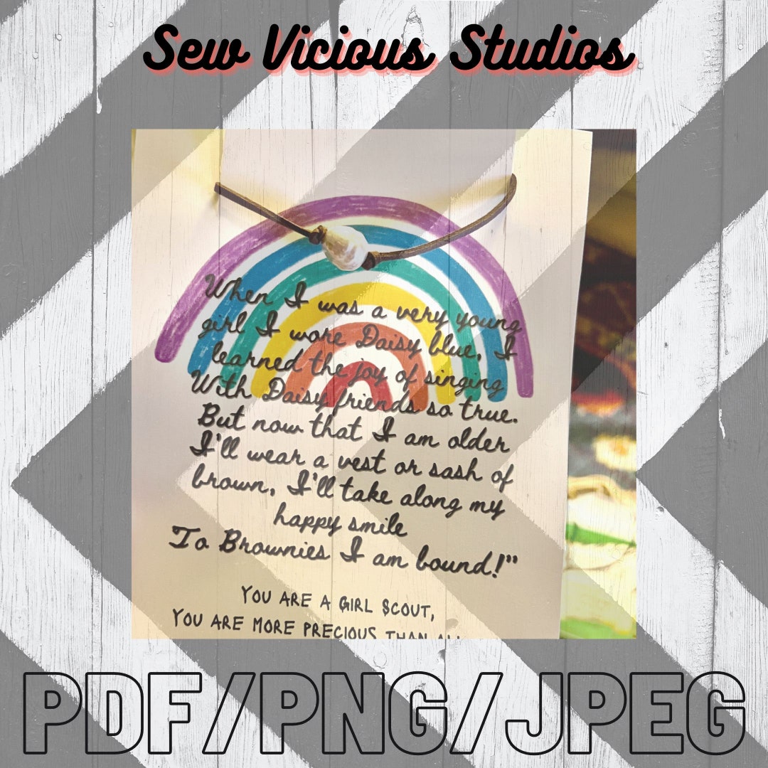 Scout Daisy to Brownie Bridging Gift Card Printable Only Etsy