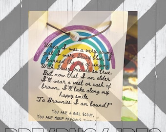 Tarjeta de regalo puente de Scout Daisy a Brownie solo imprimible