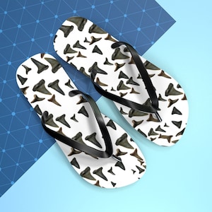 Shark Teeth Shark Week Beach Summer Flip Flops