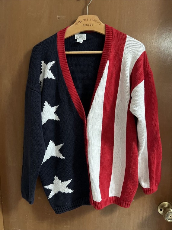 Vintage Casual Corner Cotton American Flag Oversiz