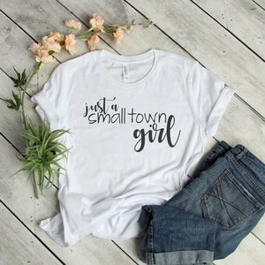 Sew Vicious Just A Small Town Girl USA Ladies T-Shirt