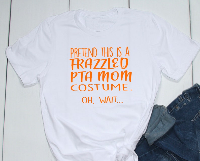 PTA Mom Halloween Tee Shirt PTO Volunteer School Costume image 2