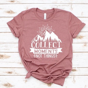 Collect Moments not Things Tee Shirt handmade Sew Vicious Vacation