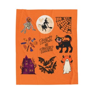 Retro halloween vintage fluwelen pluche deken plaid