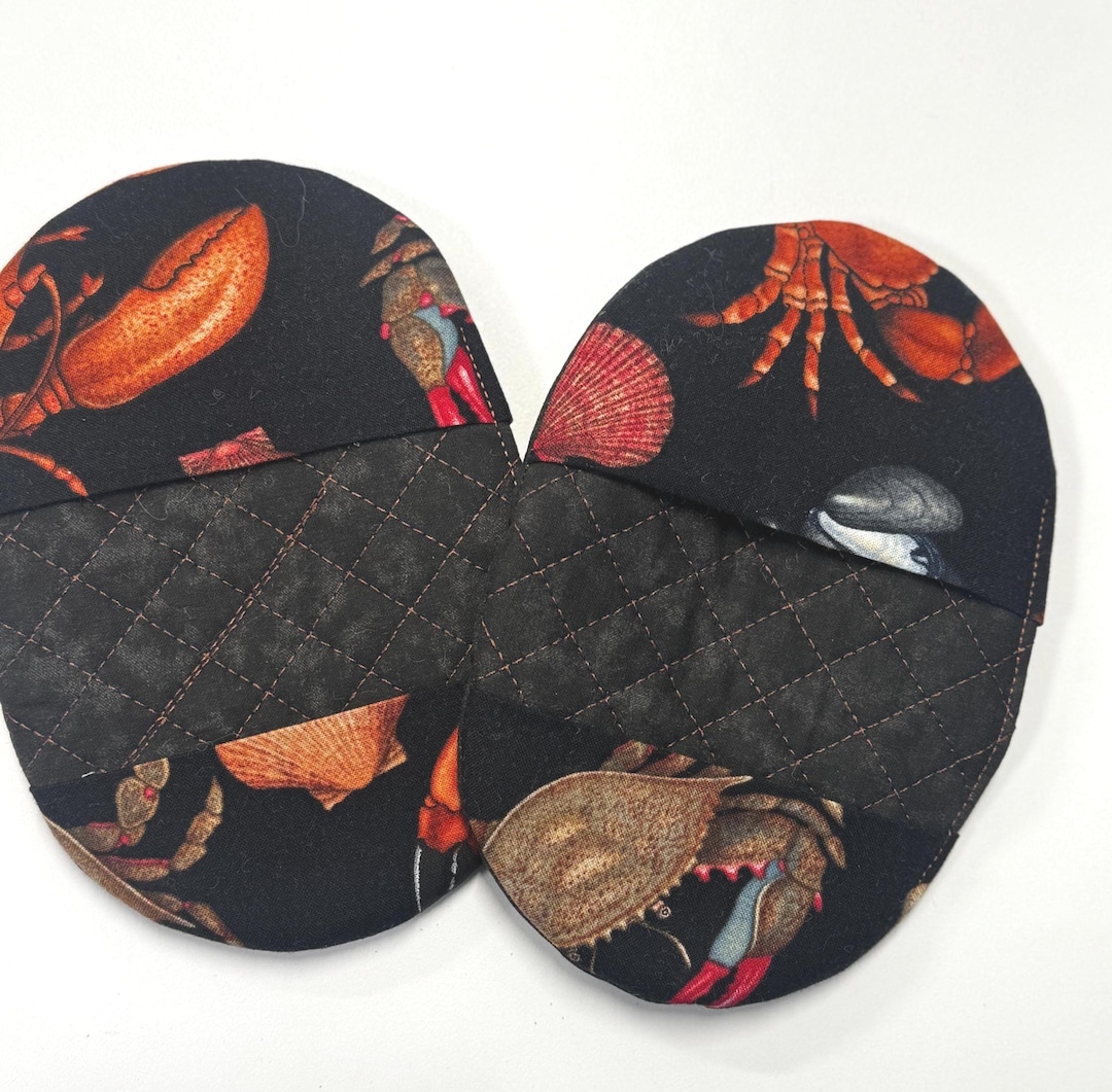 Finger Potholders, Lobster, Crab, Set of 2 Mini Oven Mitts, Instant Pot ...