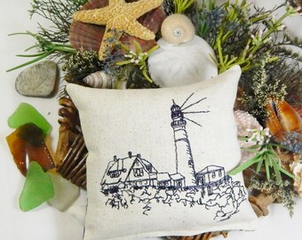 Balsam Pillow, Balsam Fir Sachet, Lighthouse Pillow, Portland Maine