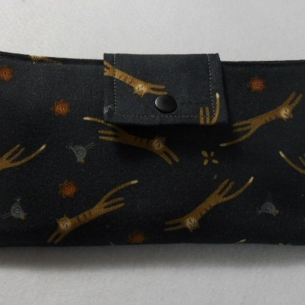 Katze Wallet, Wallet Clutch, handgemachte Brieftasche, Primitive Geldbörse in Maine USA hergestellt