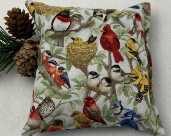 Balsam Fir Pillow, 5 x 5 Balsam, Song Birds, Maine Balsam