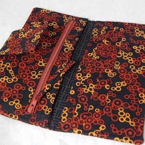 Black, Red, Womens Wallet, Bifold Clutch Wallet, Wallet Sale, Made in USA