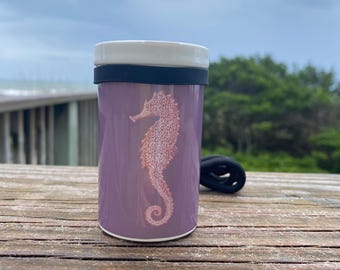 Shell Collecting Bottle with lanyard-seahorse