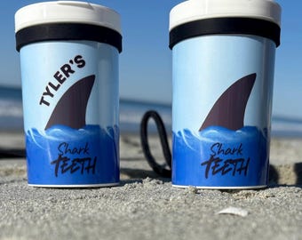 Shark Tooth Holder: Shell Container, Sea Glass Collecting Bottle
