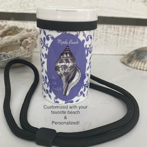 Sea Shell Holder: Beachcombing Bottle with Lanyard