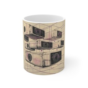 Cassette Grid Architecture Mug - Histotech Laboratory Art Design