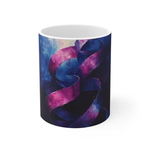 Ribbon Curl Expressionism Mug - Histotech Laboratory Art