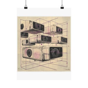 Cassette Grid Architecture - Histotech Lab Art Print Poster