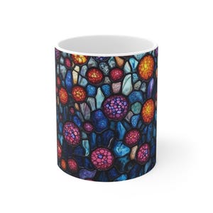 Cellular Stained Glass Mug - Histotech Laboratory Art Coffee Cup