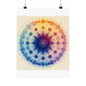 Microscope Objective Mandala Art Print - Histotech Lab Wall Decor
