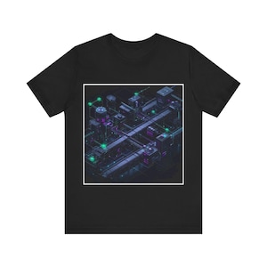 CI/CD Assembly Line Dark Mode Tech Brutalist T-Shirt | SRE Gift