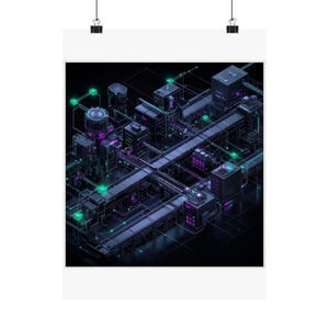 CI/CD Assembly Line Poster - Dark Mode Tech Art for SREs & DevOps