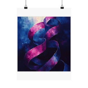 Ribbon Curl Expressionism - Histotechnology Art Print Poster