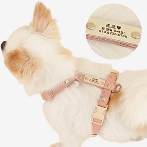 Gratis gravure van de naam van de hond H-type identificatiemerkteken borstband van het harnas