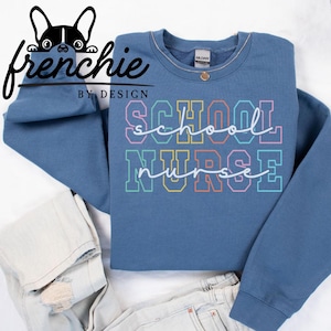 Retro School Nurse Sweatshirt: Funny Teacher Appreciation Tee