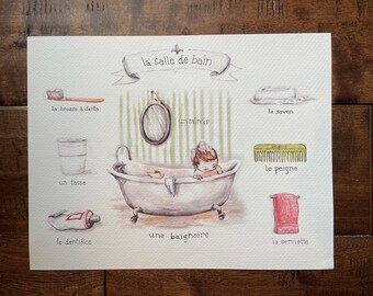 The French Bath Print