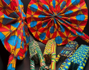 African Print HandFans