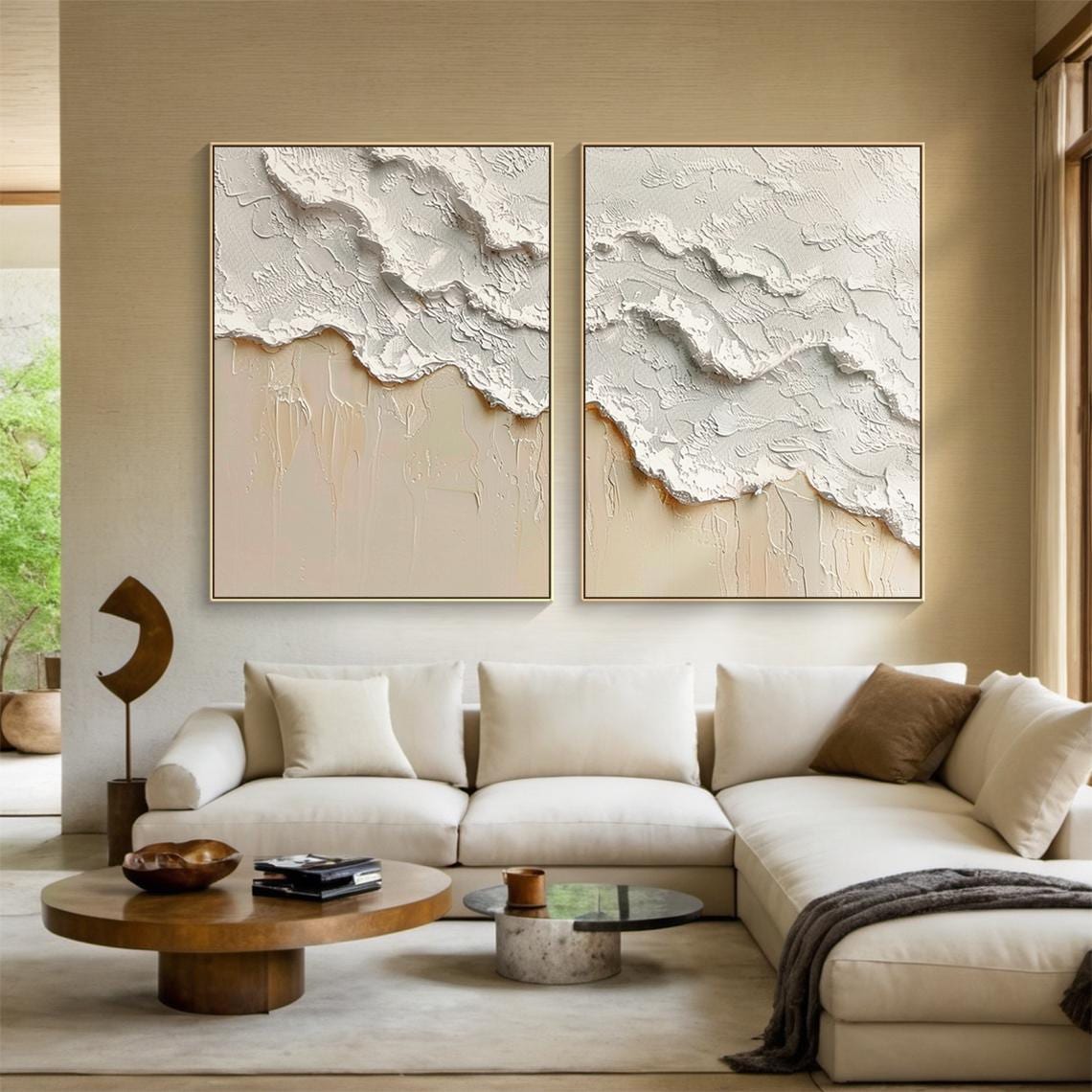 Moderne abstracte sculptuur Ocean Wave sculpturen, slaapkamer accenten Moderne abstracte sculptuur Ocean Wave sculpturen, slaapkamer accenten