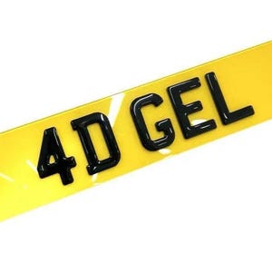 Plaques d&#39;immatriculation en gel 4D Premium - Plaques d&#39;immatriculation avant et arrière légales pour véhicules bulle