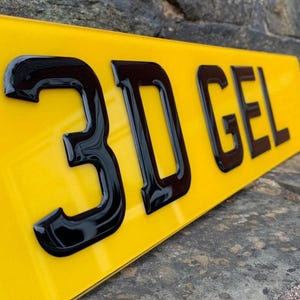 Plaques d&#39;immatriculation en gel 3D Premium - Plaques avant et arrière légales pour véhicules