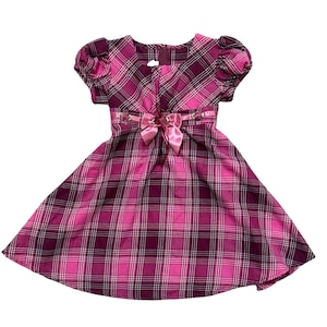 bonnie jean purple plaid dress Bonnie Jean purple velvet and plaid taffeta
