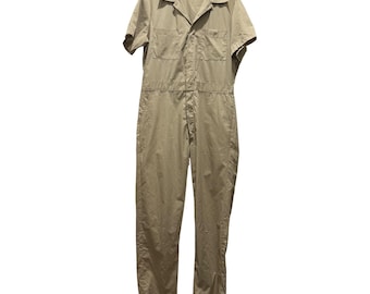 Kombinezon roboczy VTG Dickies w kolorze khaki, męski, z krótkim rękawem, 40, długi, jasnobrązowy