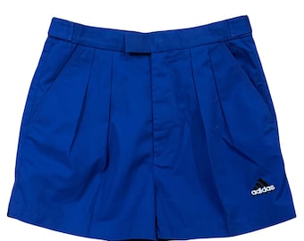 Vintage Adidas Equipment PINK Plissee Shorts Herren Royal Blau Sportbekleidung