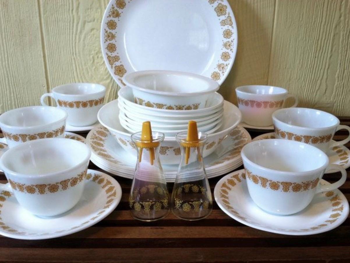 Gold Butterfly Corelle Set - Etsy