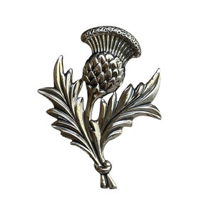 Sterling Silver Thistle Brooch Danecraft
