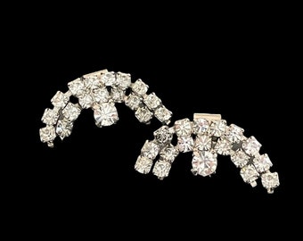 Vintage 1940s Rhinestone Dress Clips