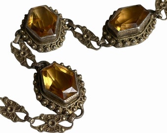 Antique Victorian Citrine Bracelet