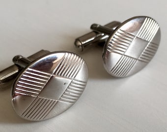 Vintage Hickok Silver Plate Cufflinks