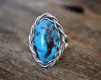 Turquoise Ring Vintage Native American Size 4