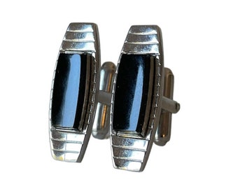 Vintage Onyx Cufflinks by Anson