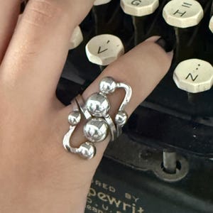 Sterling Silver Bubble Statement Ring