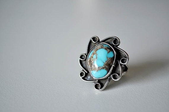 Native American Boulder Turquoise Ring